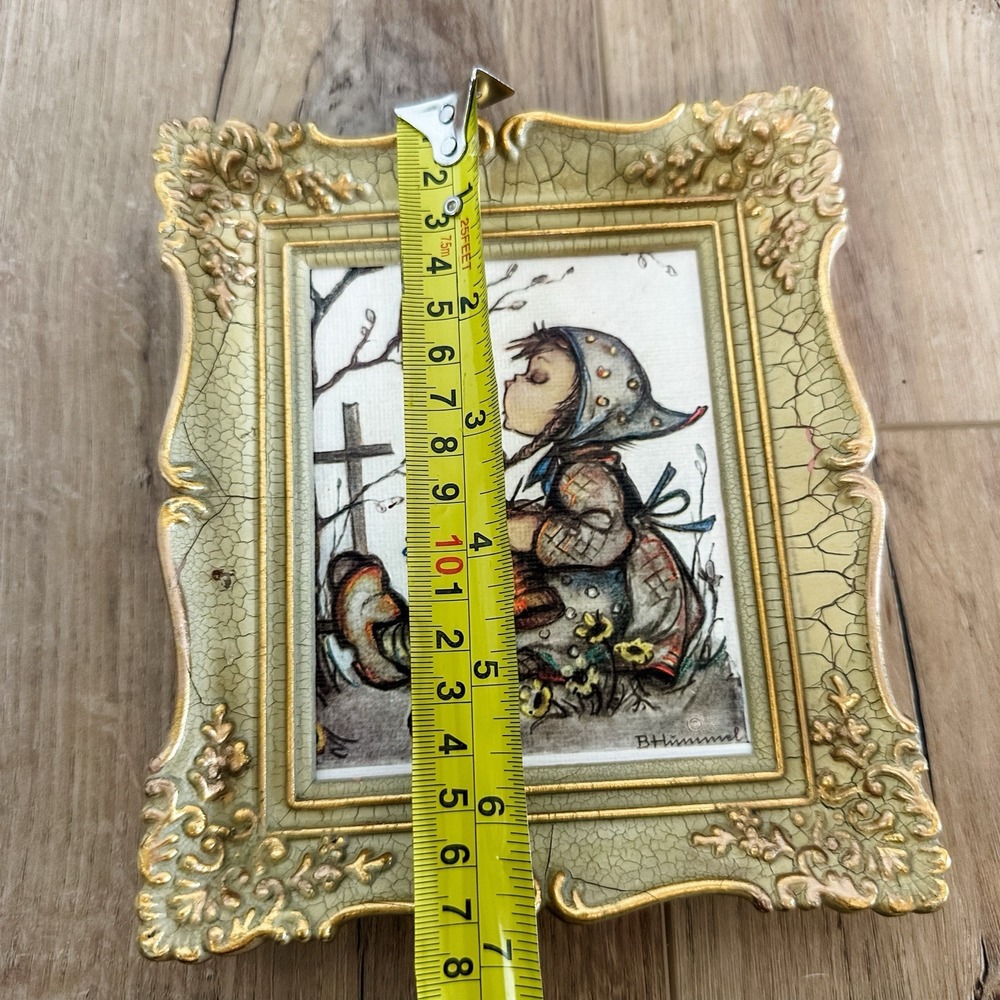 VTG M.J Hummel Framed Picture "Bird Duet" Ornate‎ Gold Massing Rott Germany - Picture 9 of 10